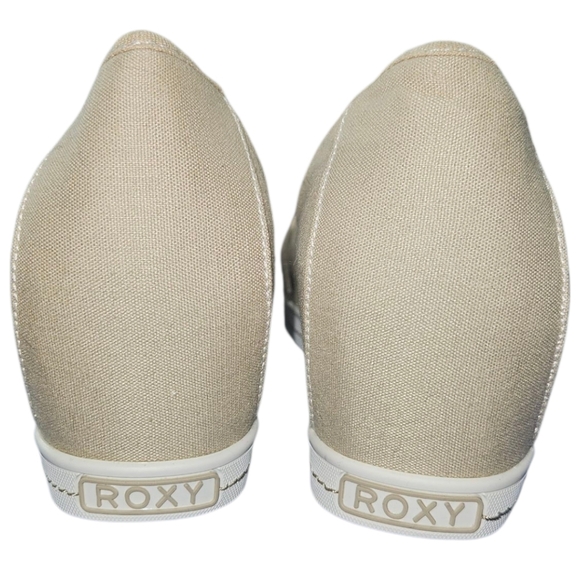 NWOT Y2K Roxy Canvas Closed Toe Wedge Heel Shoes - Picture 4 of 5